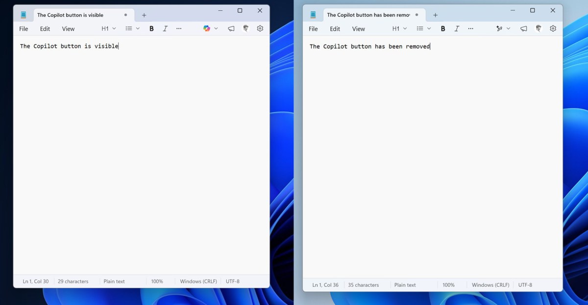 Microsoft bắt đầu gỡ bỏ nút Copilot khỏi Windows 11: Dấu hiệu thay đổi chiến lược AI